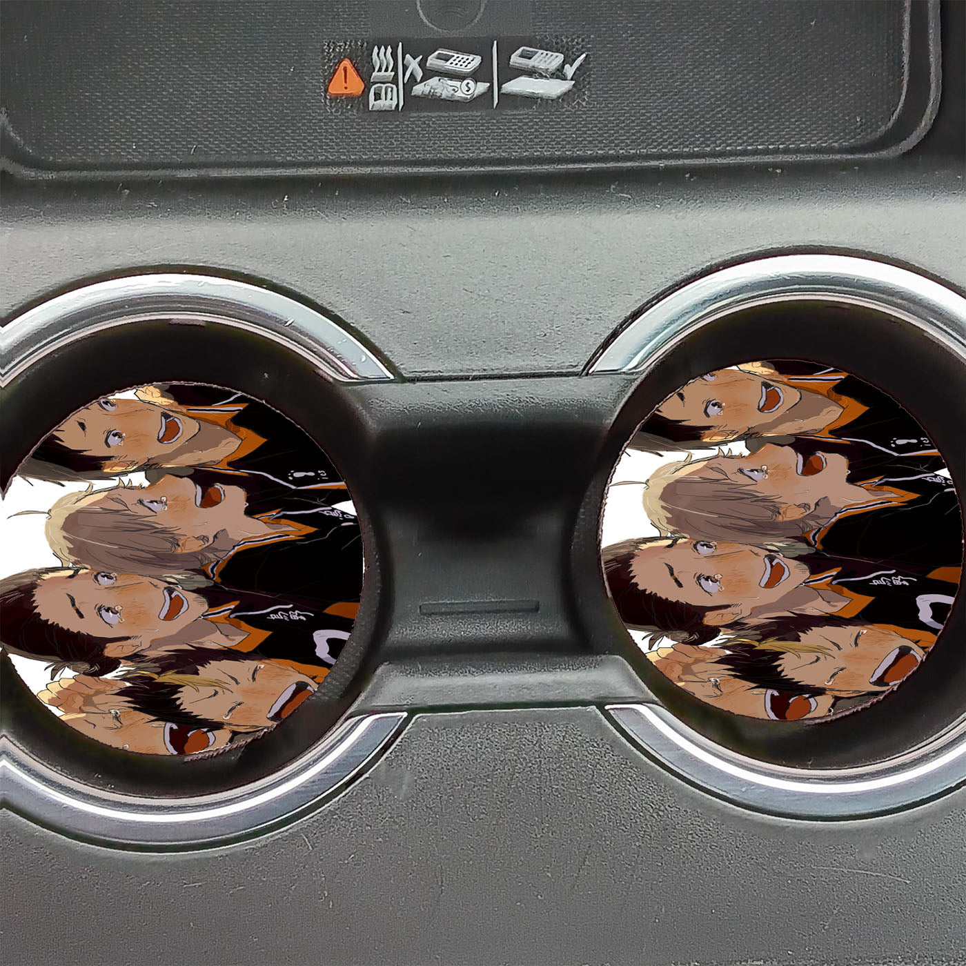 Haikyuu Happy Smile Karasuno Team Car Coasters