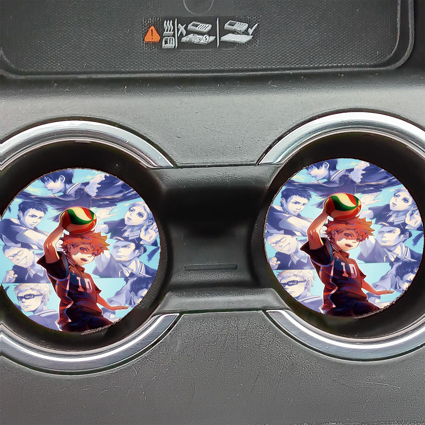 Haikyuu Karasuno Team Fanart Car Coasters