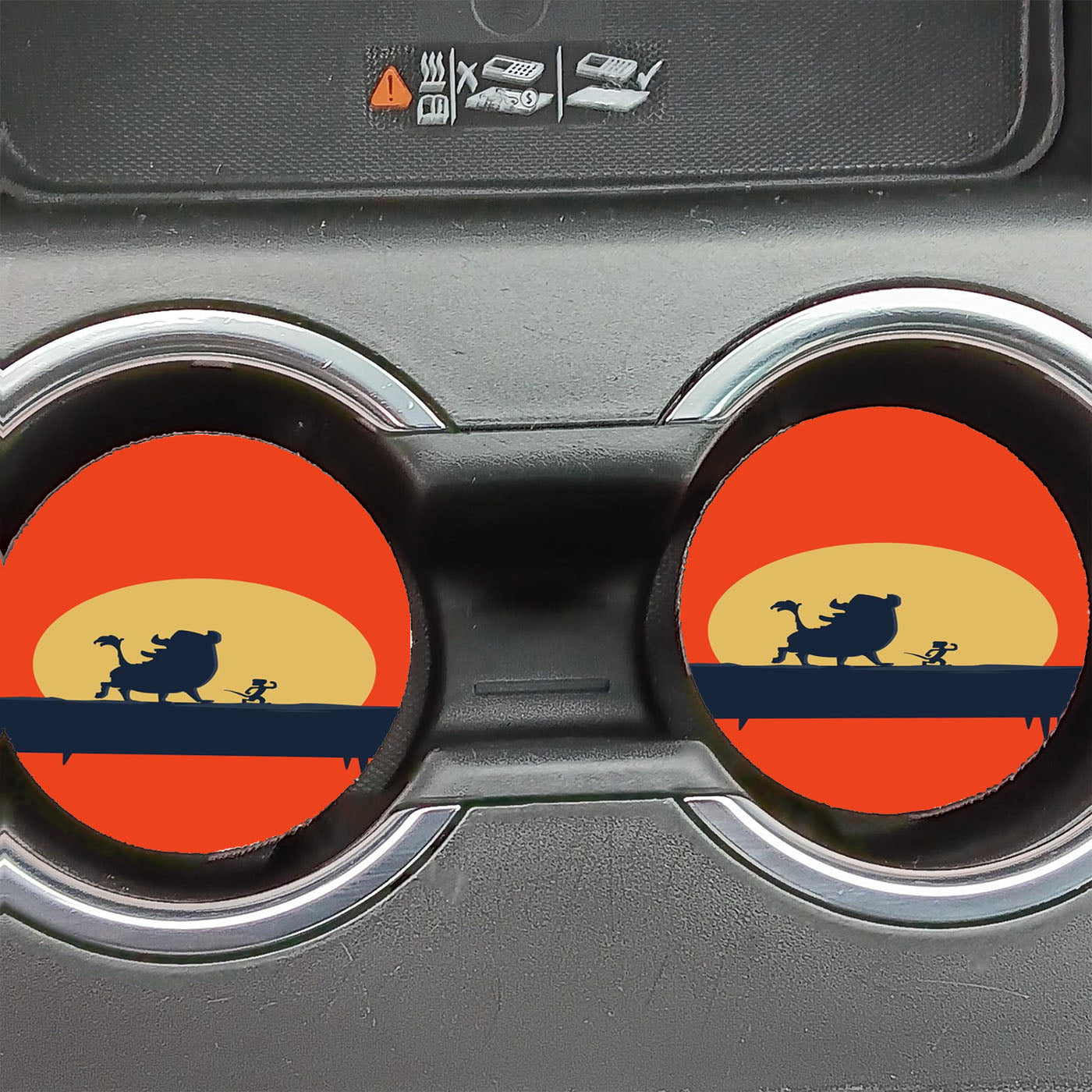 Hakuna Matata The Lion King Orange Wallpaper Car Coasters