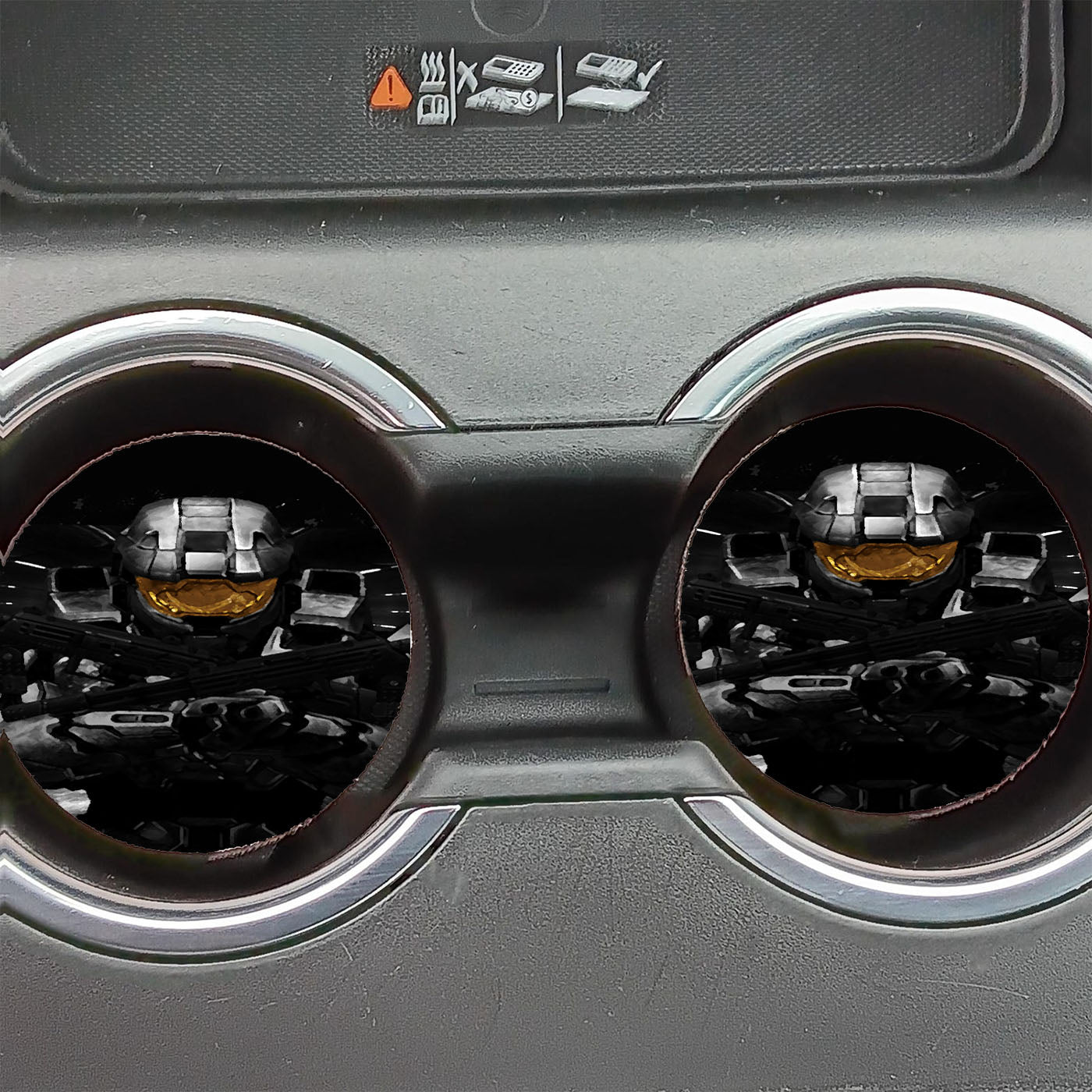 Halo Black Artwork Car Coasters