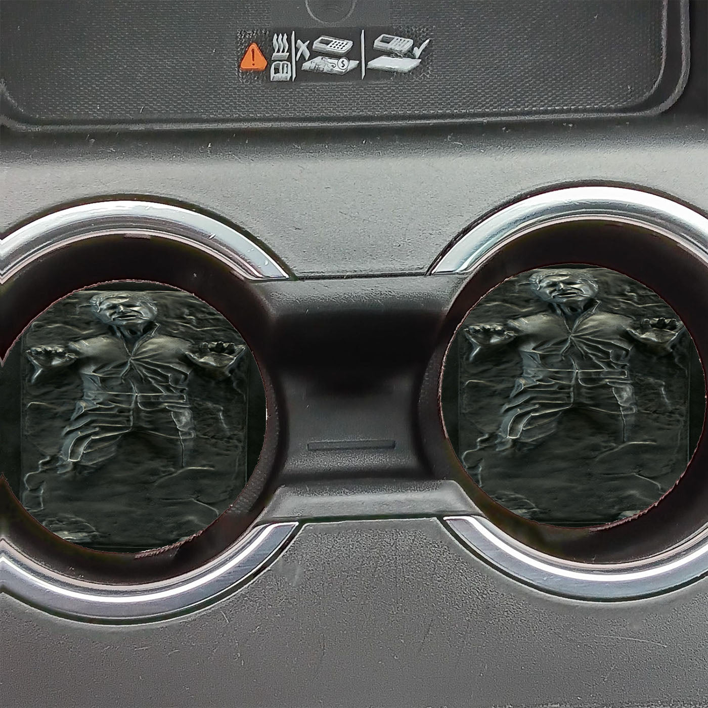 Han Solo Frozen In Black Carbonite Car Coasters