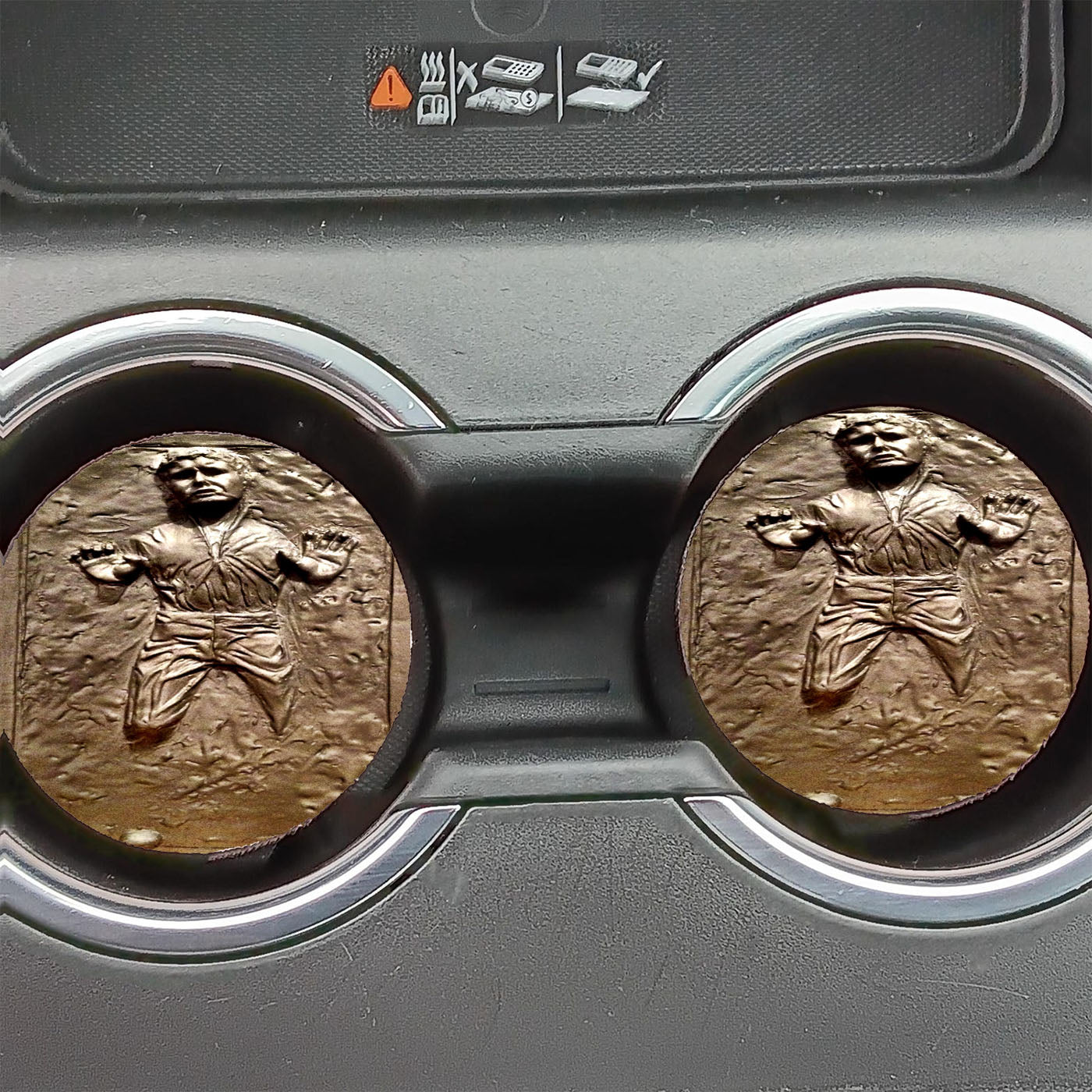 Han Solo Frozen In Carbonite Car Coasters