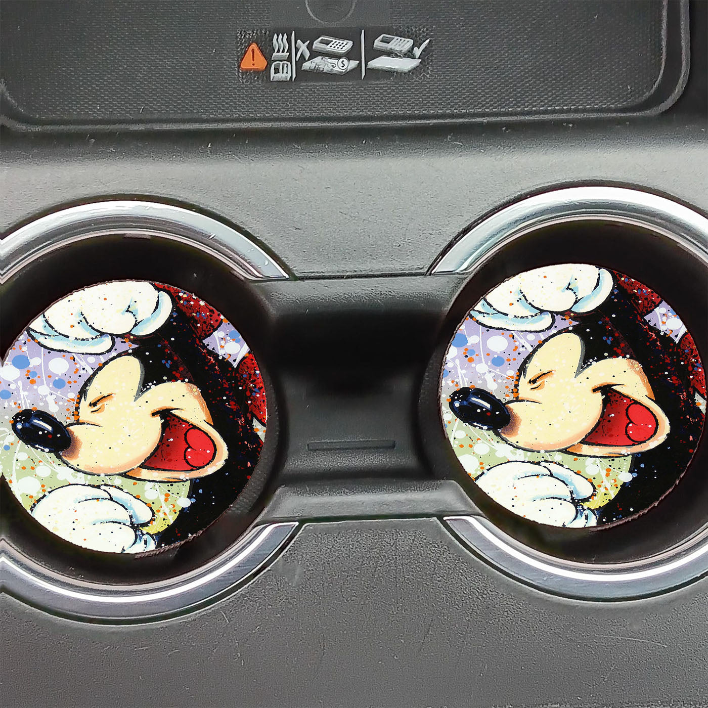 Happily Ever Laughter Mickey Car Coasters