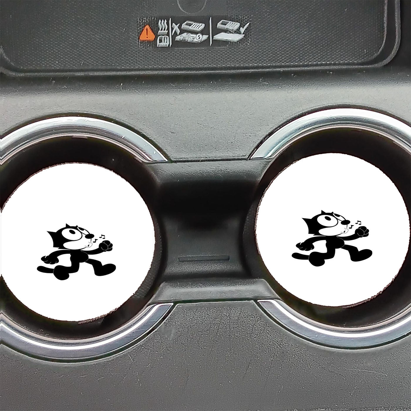 Happy Felix The Cat Car Coasters