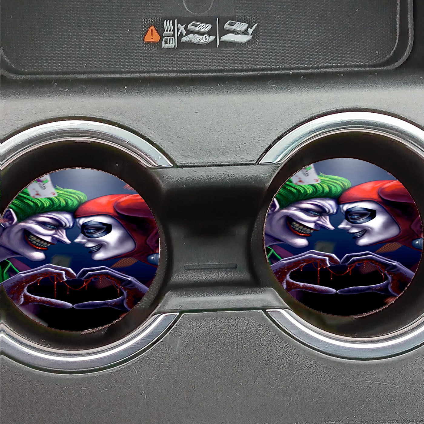 Harley Quinn And Joker Love Car Coasters