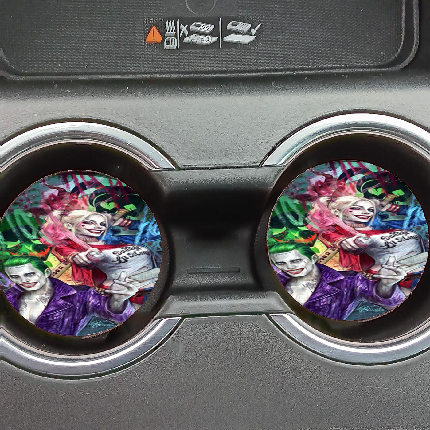Harley Quinn And The Joker Car Coasters