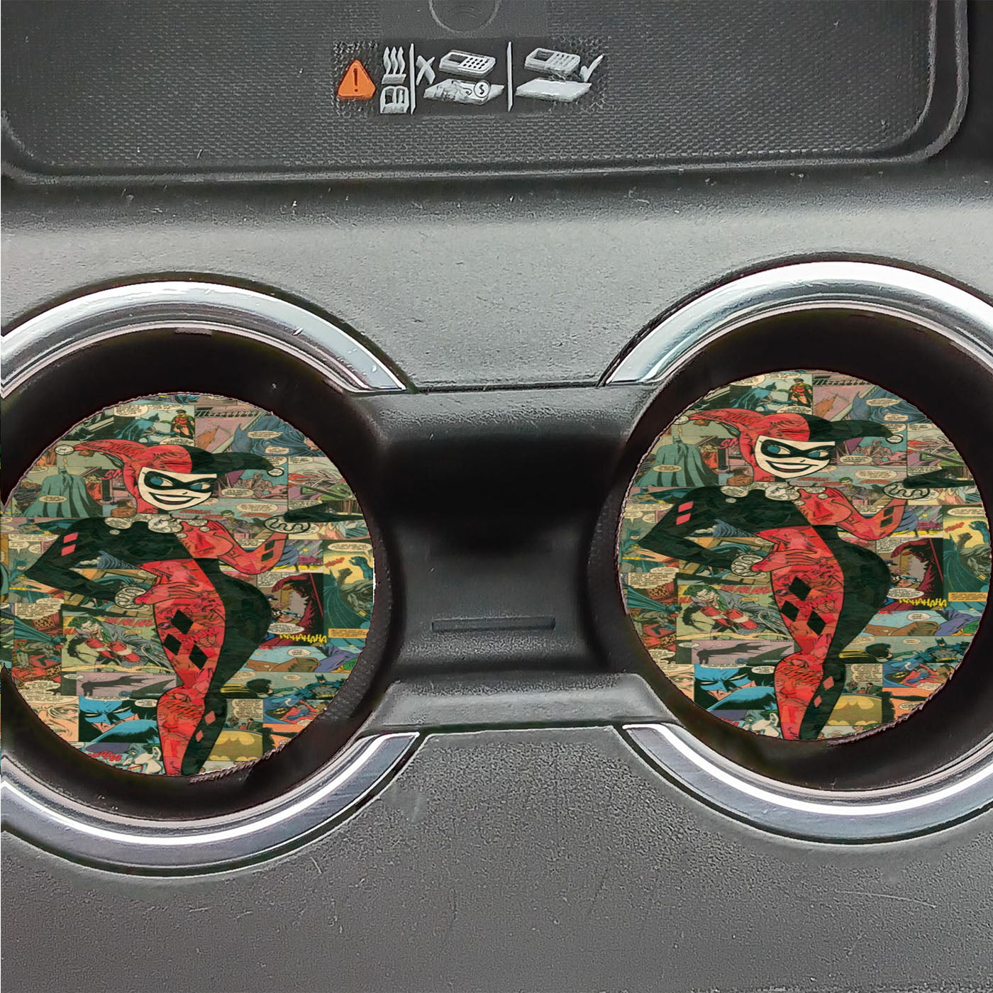 Harley Quinn Art Comic Collages Car Coasters