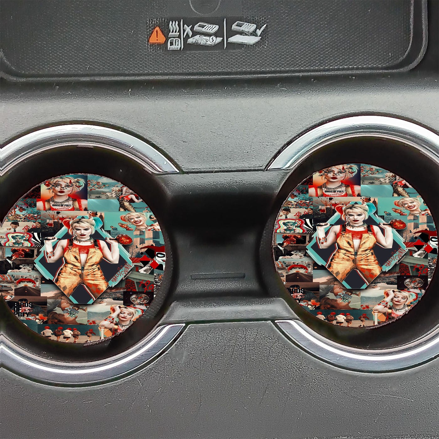 Harley Quinn Birds Of Prey Collage Car Coasters