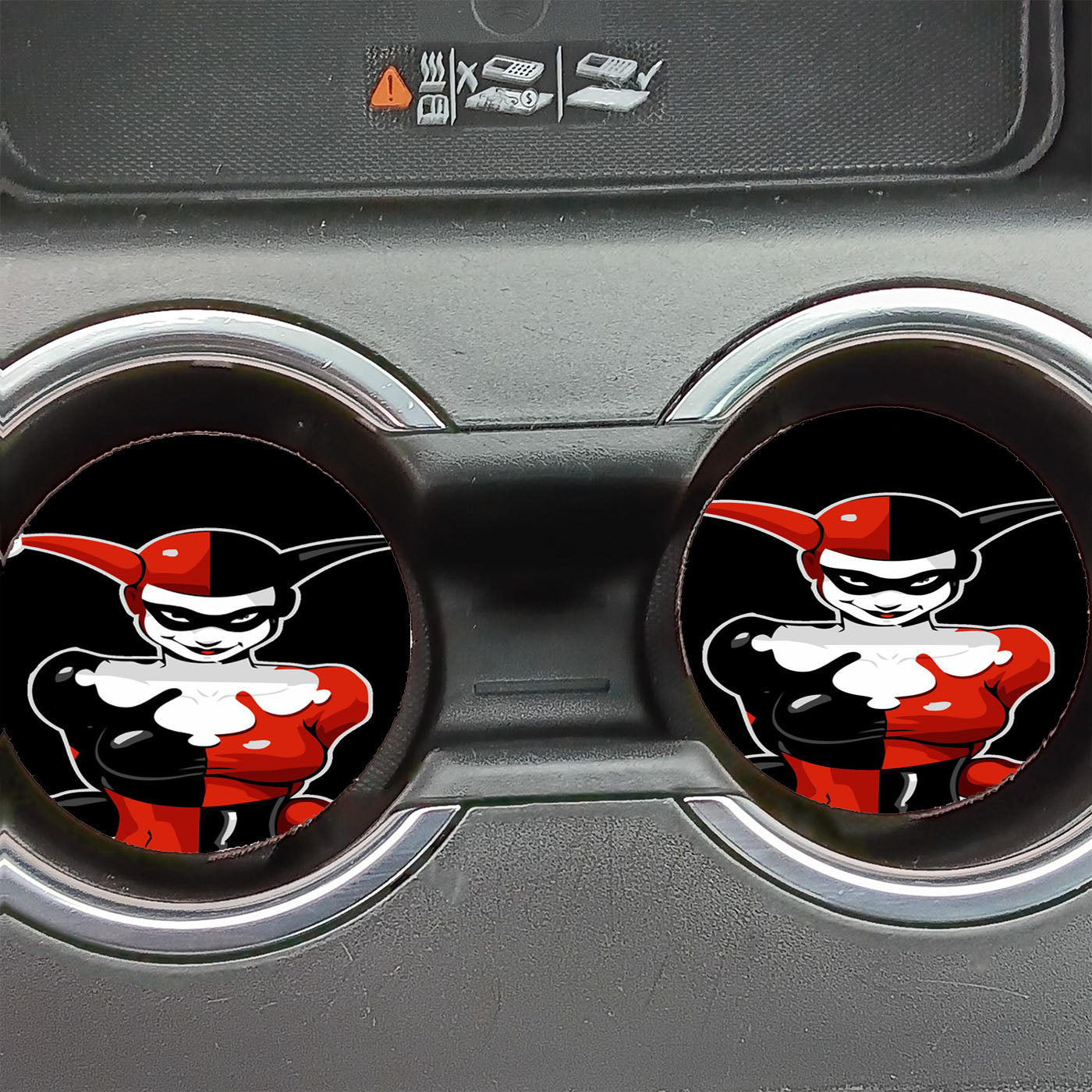 Harley Quinn Cartoon Costume Car Coasters