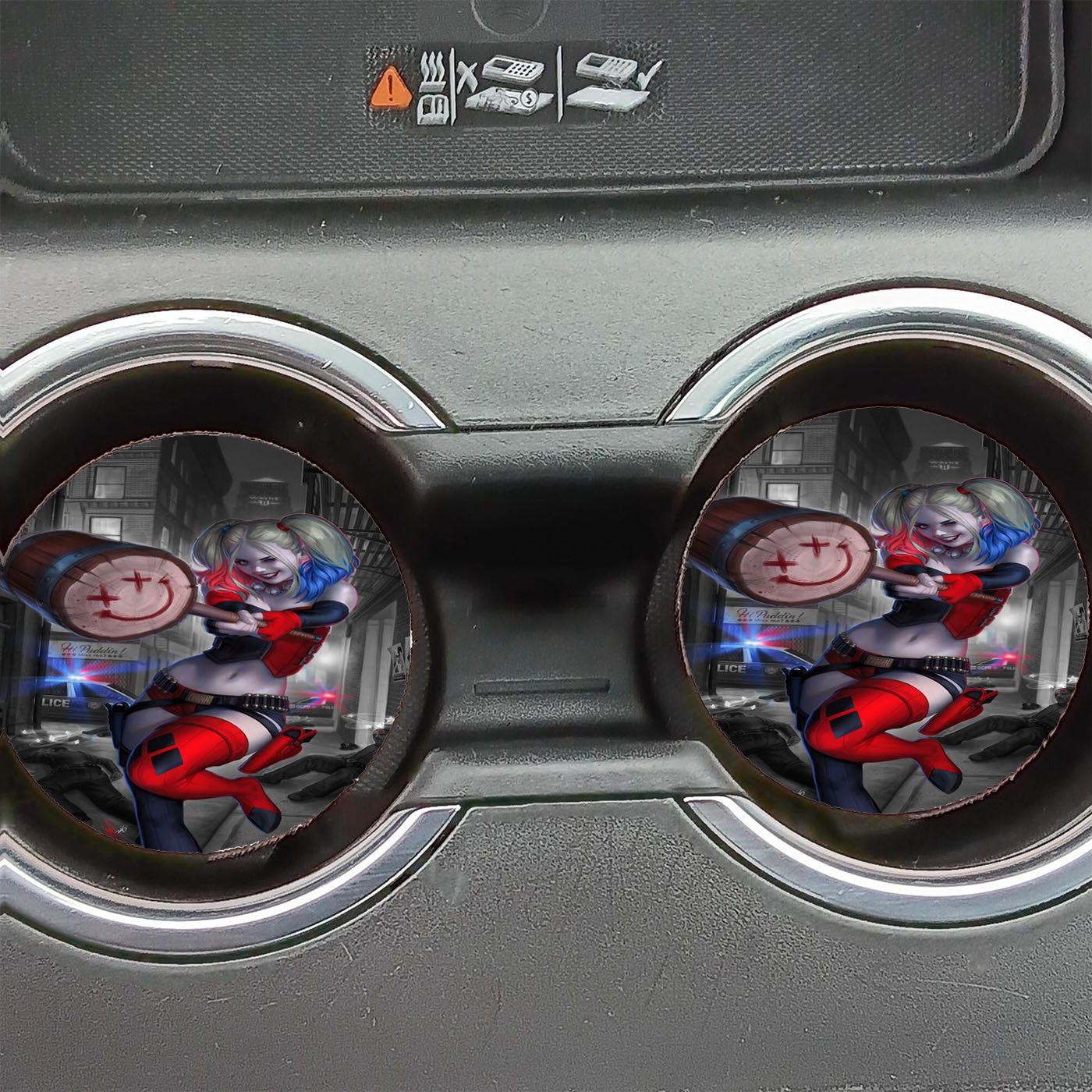 Harley Quinn Hammer Car Coasters