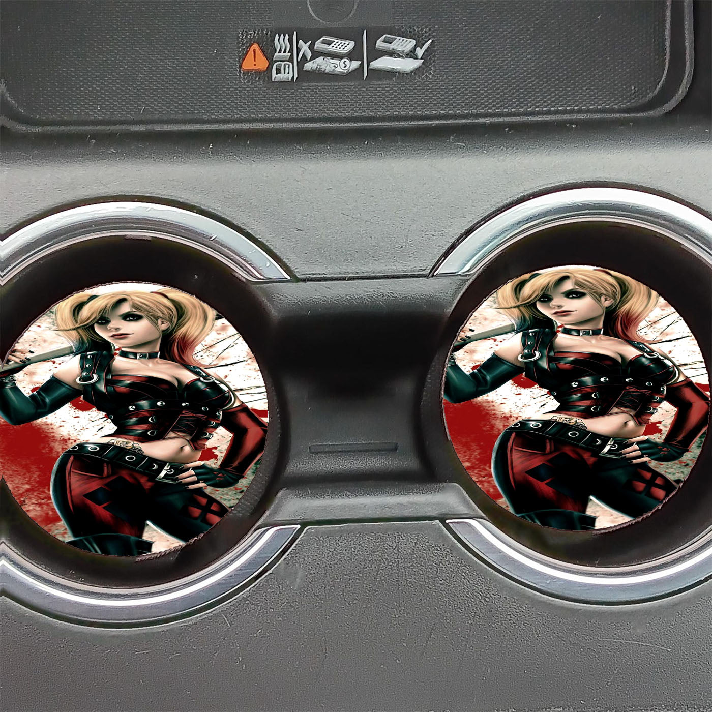 Harley Quinn Illustrator Car Coasters