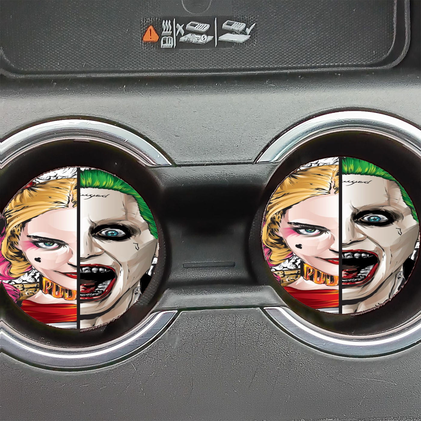 Harley Quinn Joker Joke Car Coasters