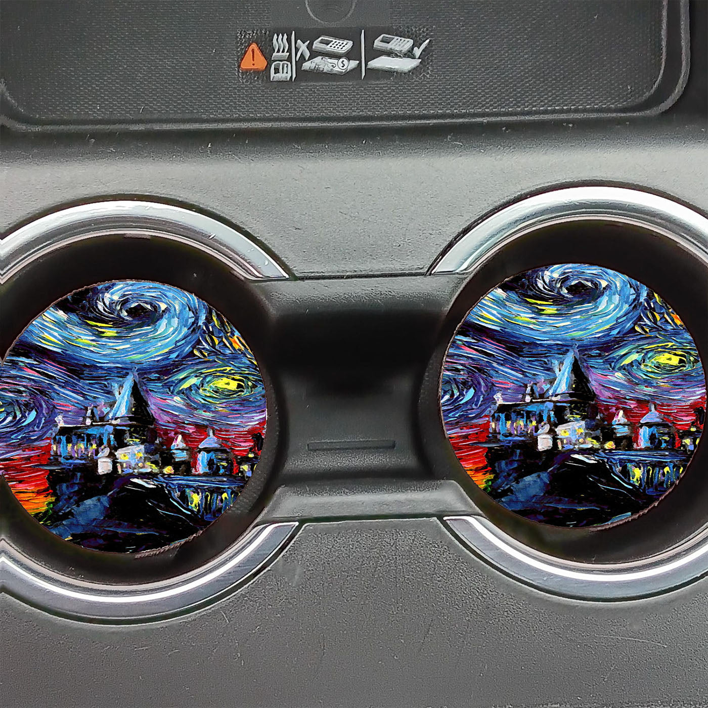 Harry Potter Hogwarts Starry Night Car Coasters