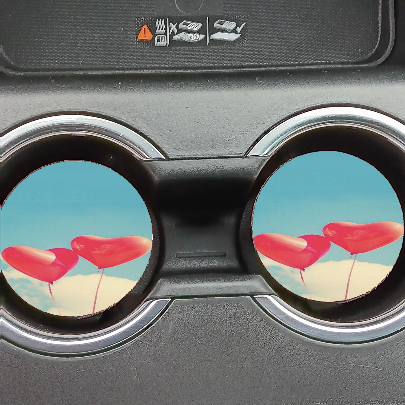 Heart Balloons Car Coasters