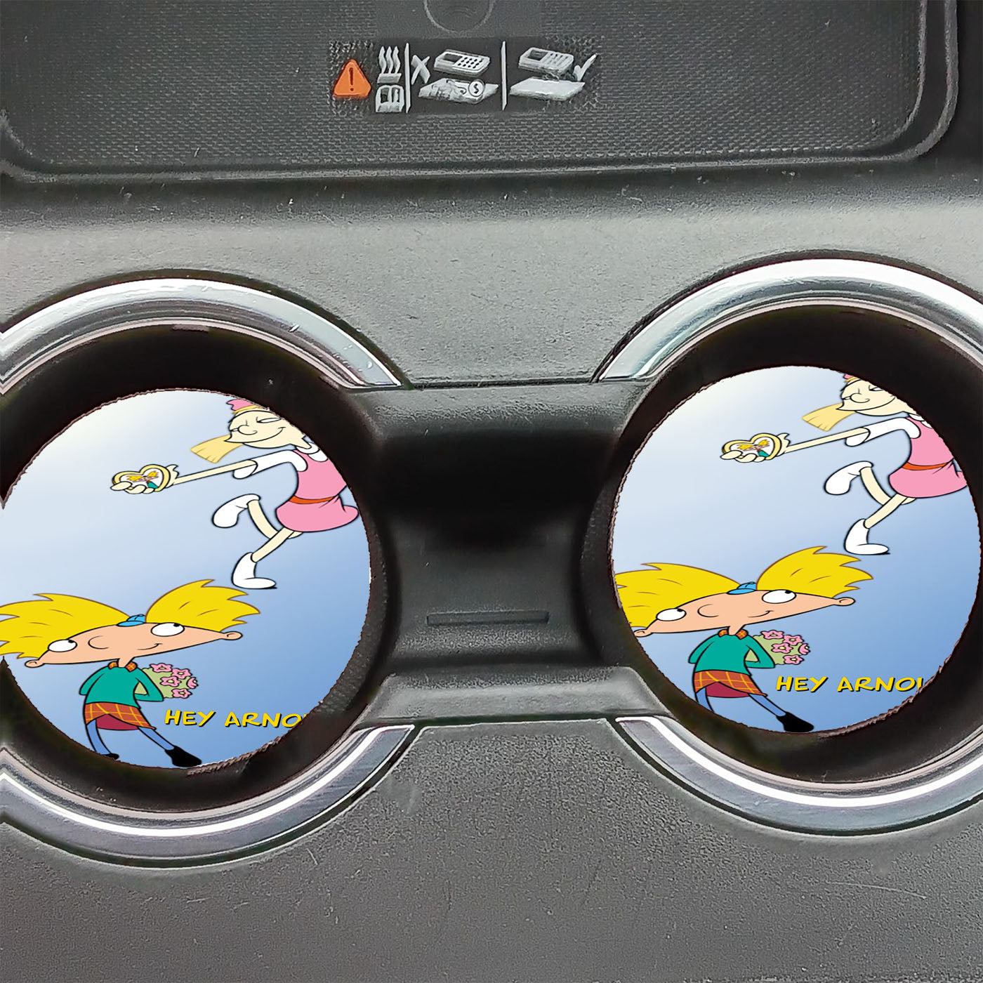 Helga Love Arnold Nickelodeon Cartoon Car Coasters