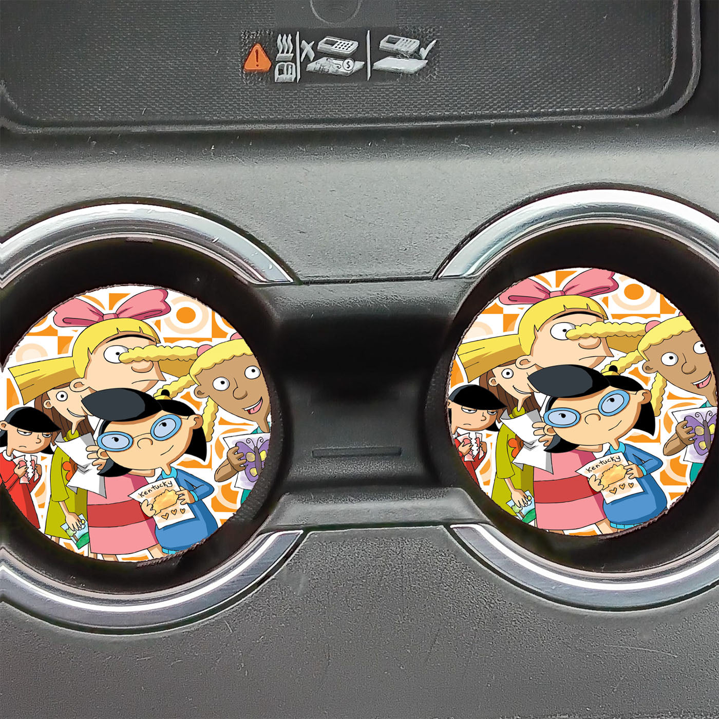 Helga Phoebe Rhonda Hey Arnold Girl Characters Car Coasters