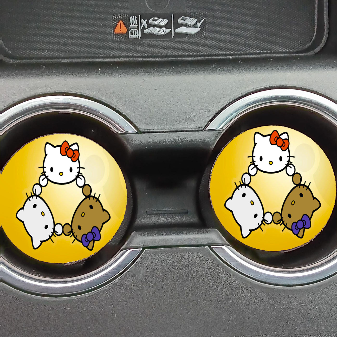 Hello Kitty Circle Car Coasters