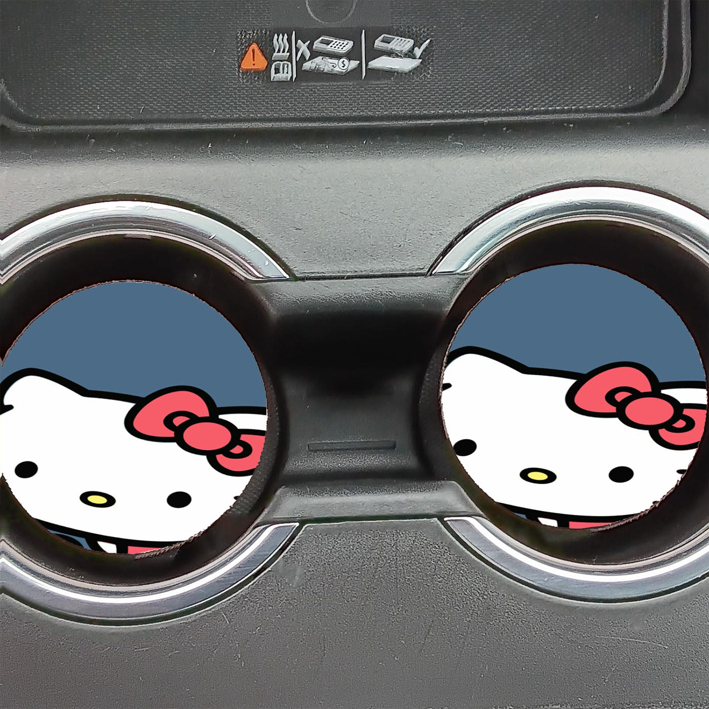 Hello Kitty Cute Face Pink Car Coasters