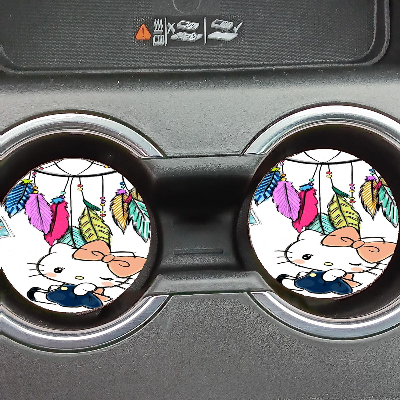 Hello Kitty Dream Catcher Car Coasters