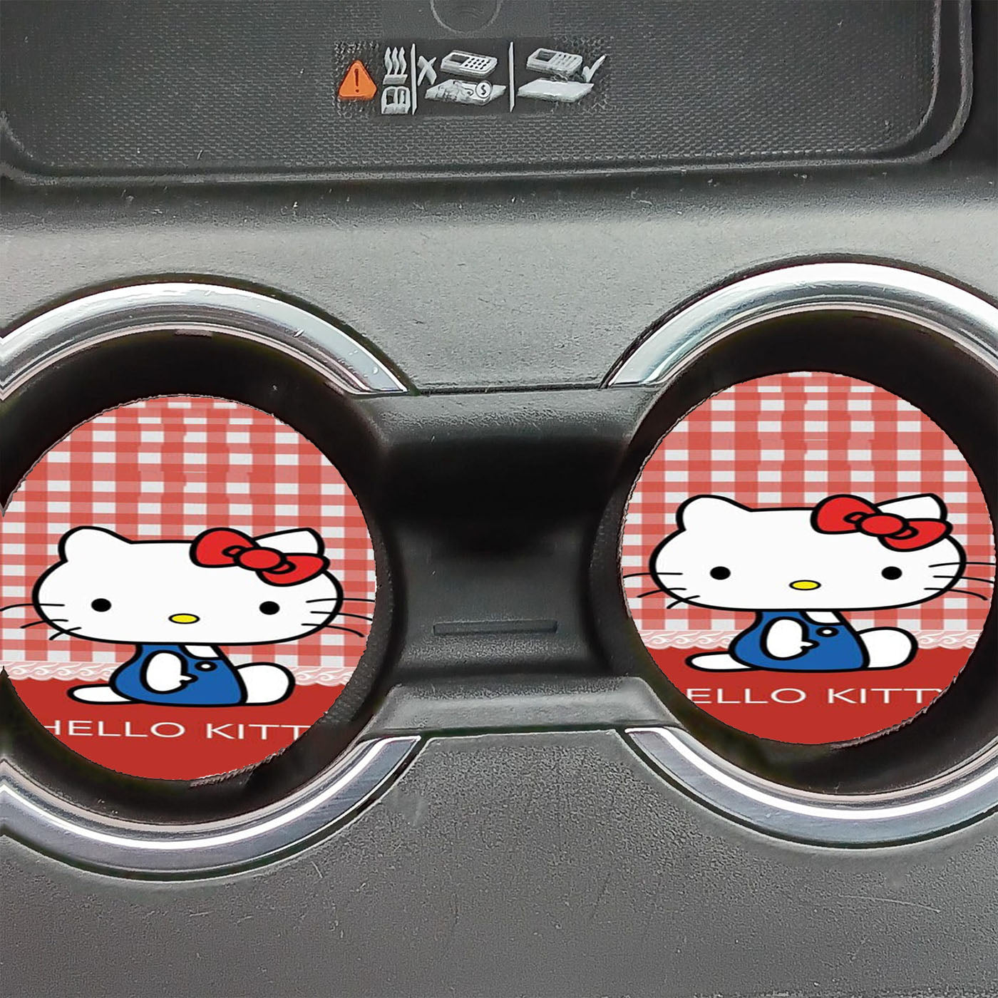 Hello Kitty Kawaii Pink Car Coasters