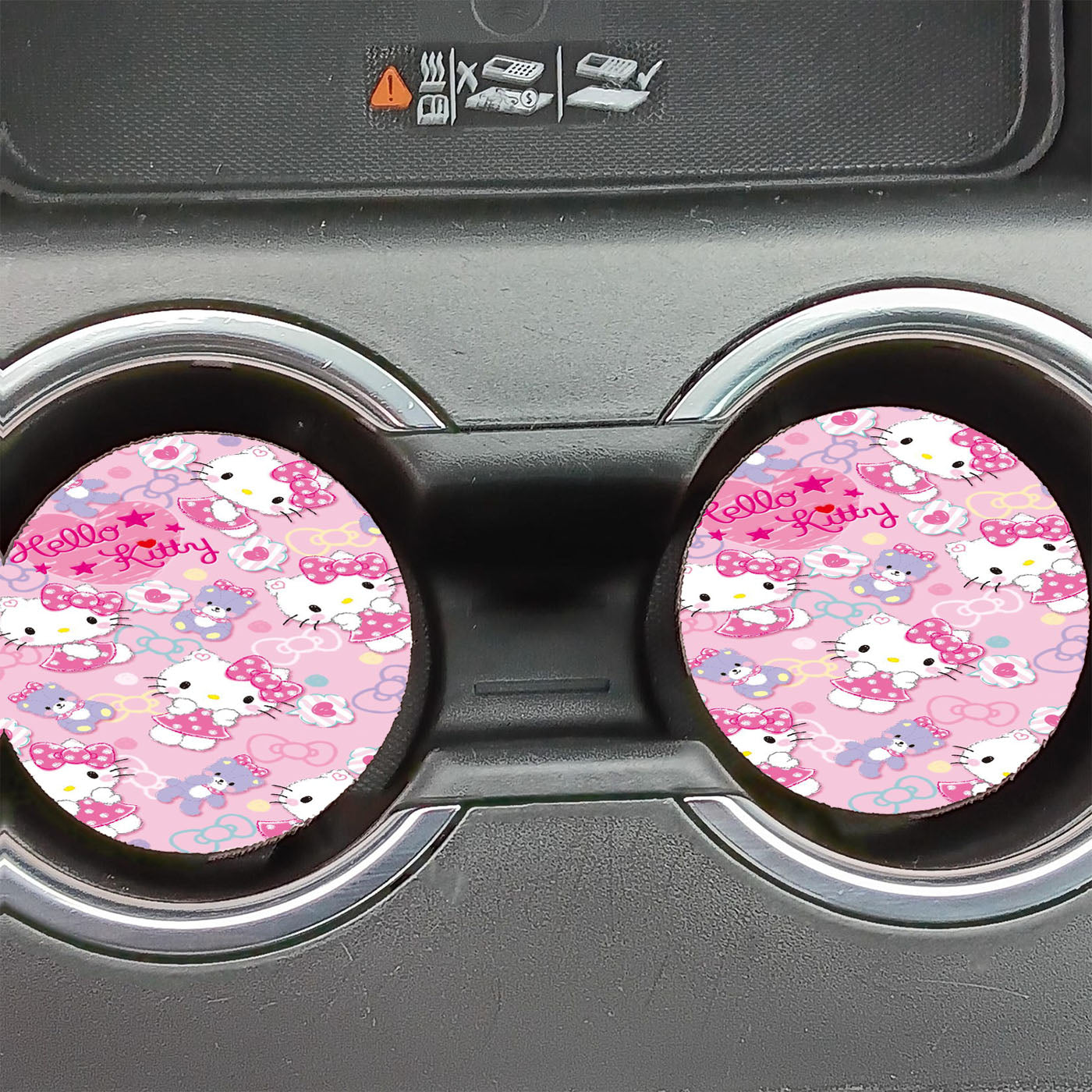 Hello Kitty Pattern Cut Cute Car Coasters