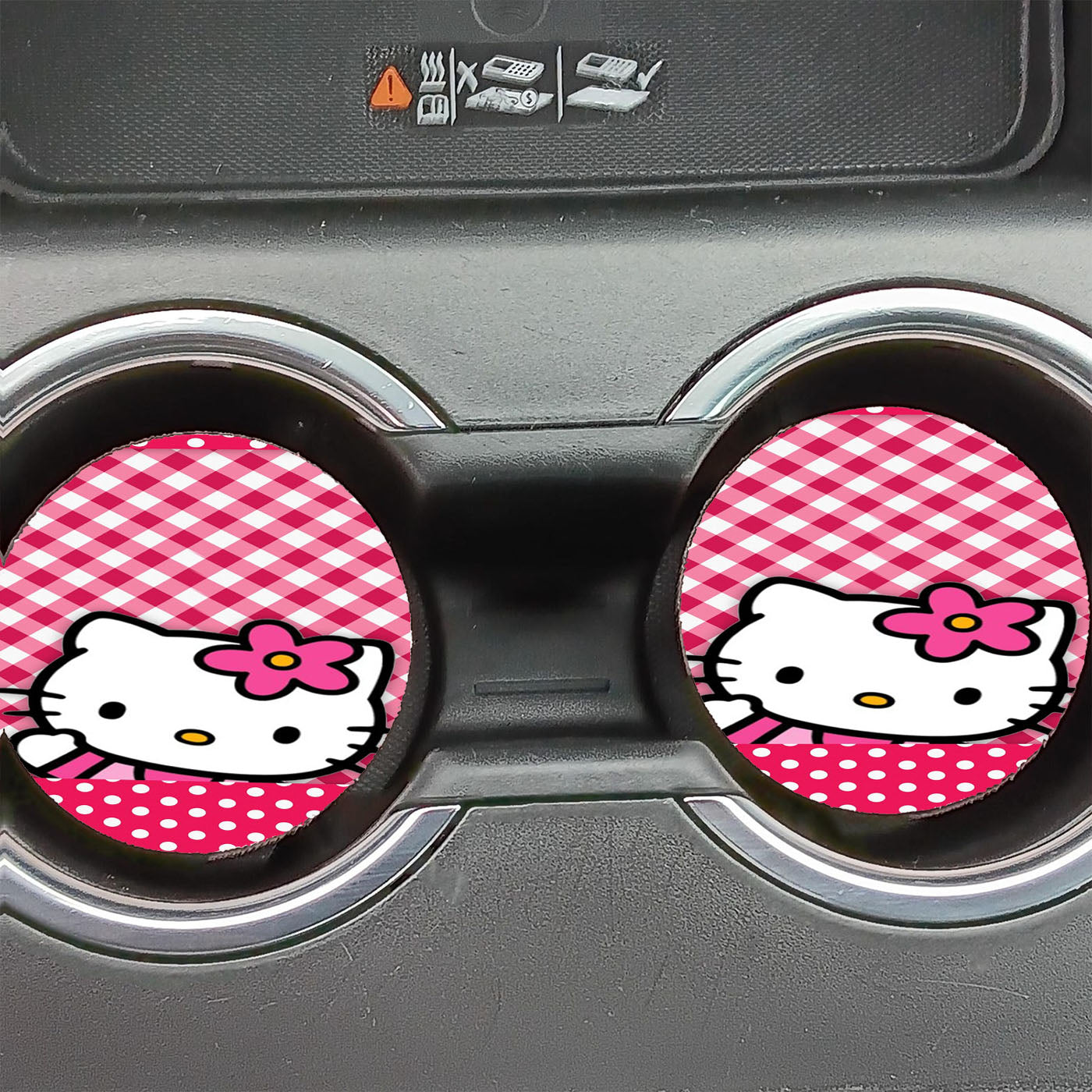 Hello Kitty Polkadot Car Coasters