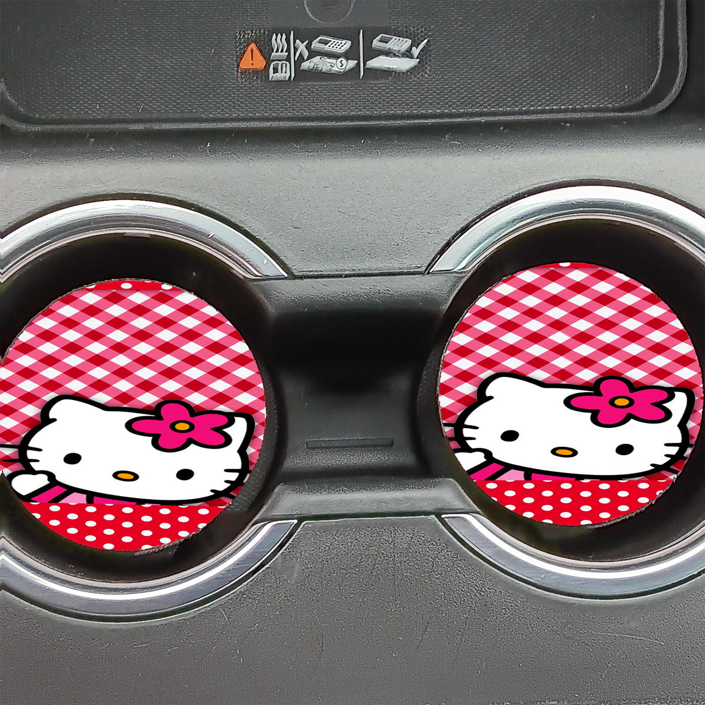 Hello Kitty Polkadot Red Car Coasters