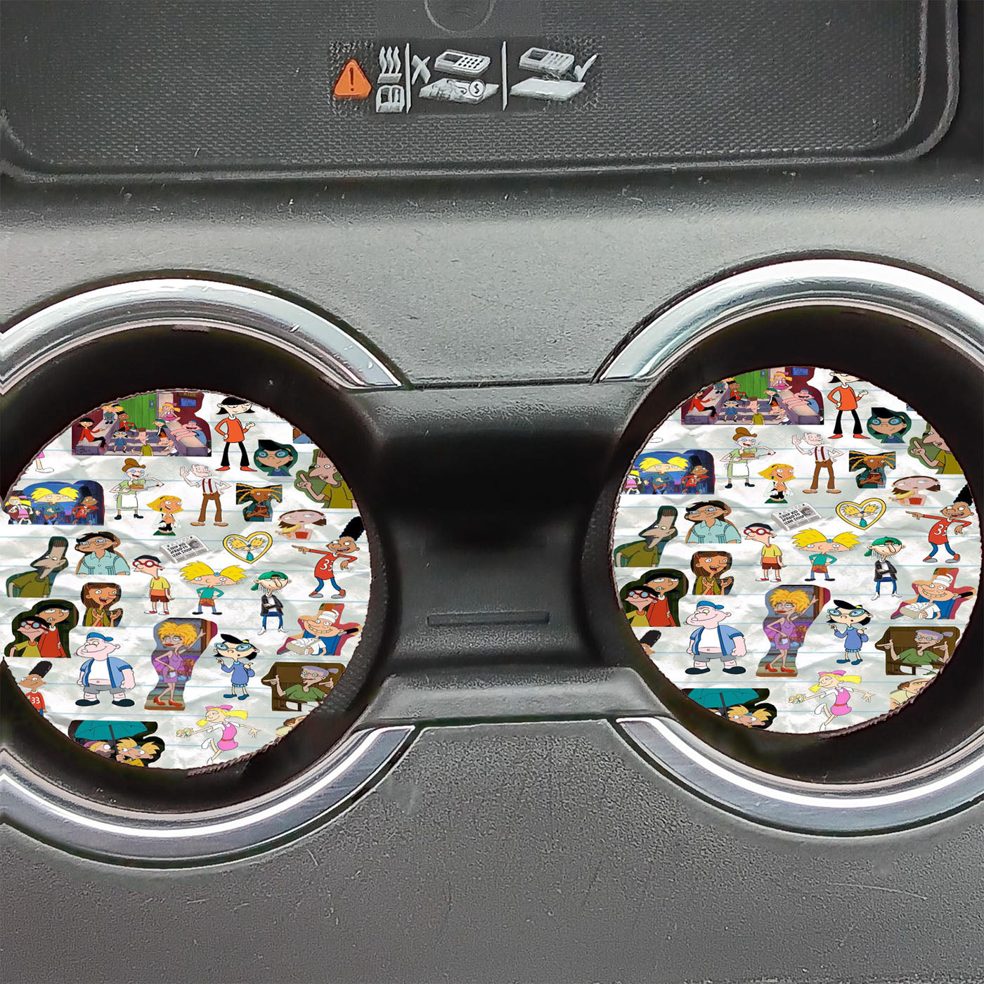 Hey Arnold Cartoon Collage Car Coasters