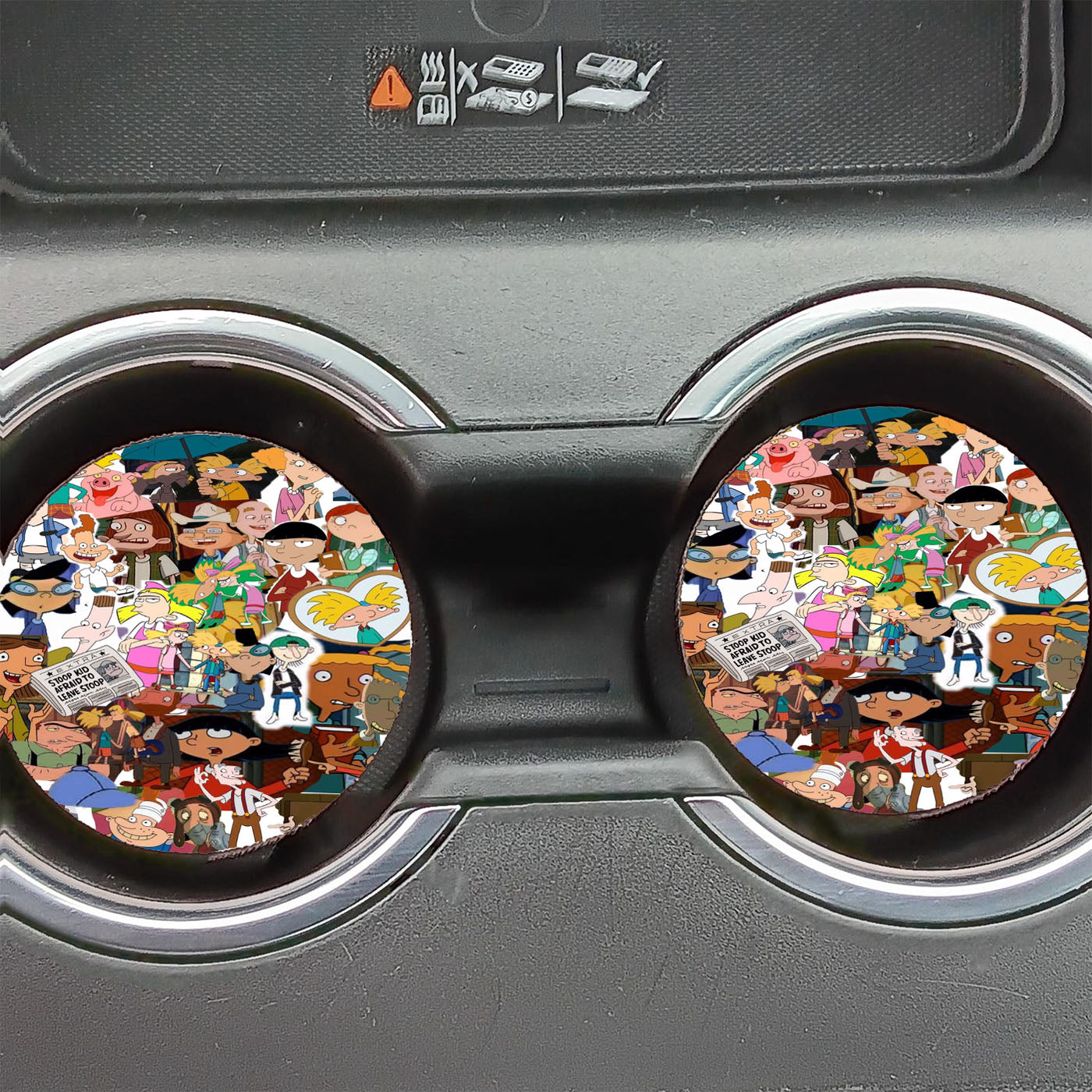 Hey Arnold Collages Car Coasters