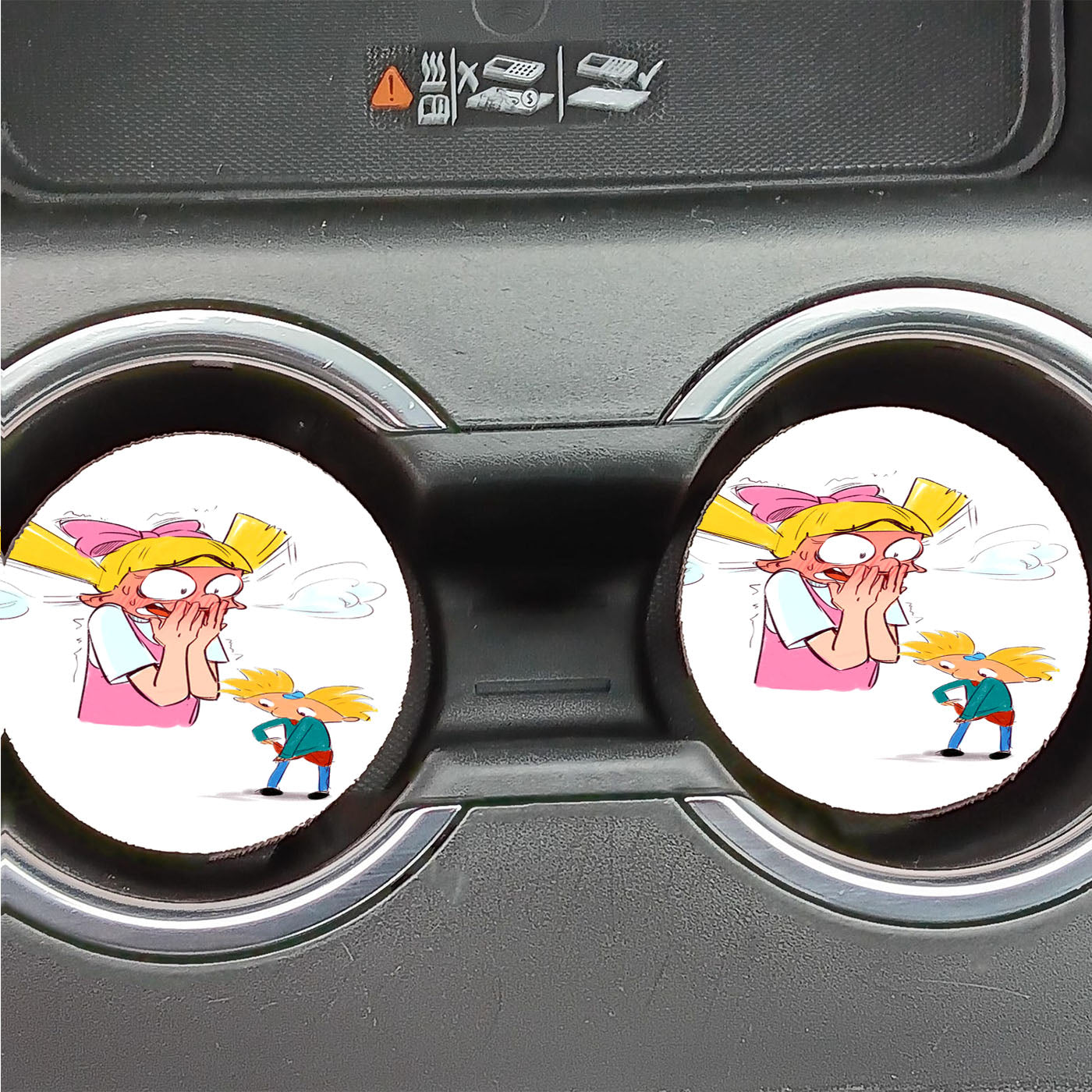 Hey Arnold Pervert Helga Pataki Cartoon Car Coasters