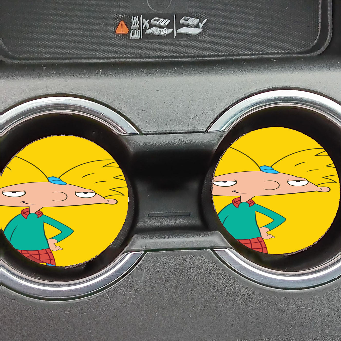 Hey Arnold Yellow Character Car Coasters