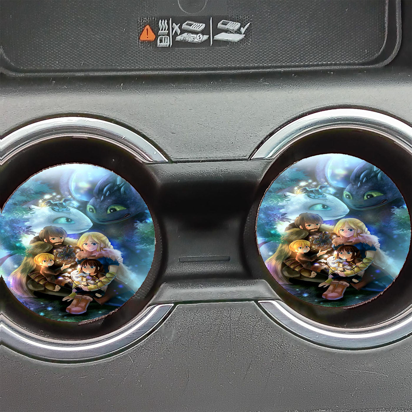 Hiccup And Family How To Train Your Dragon 3 Car Coasters
