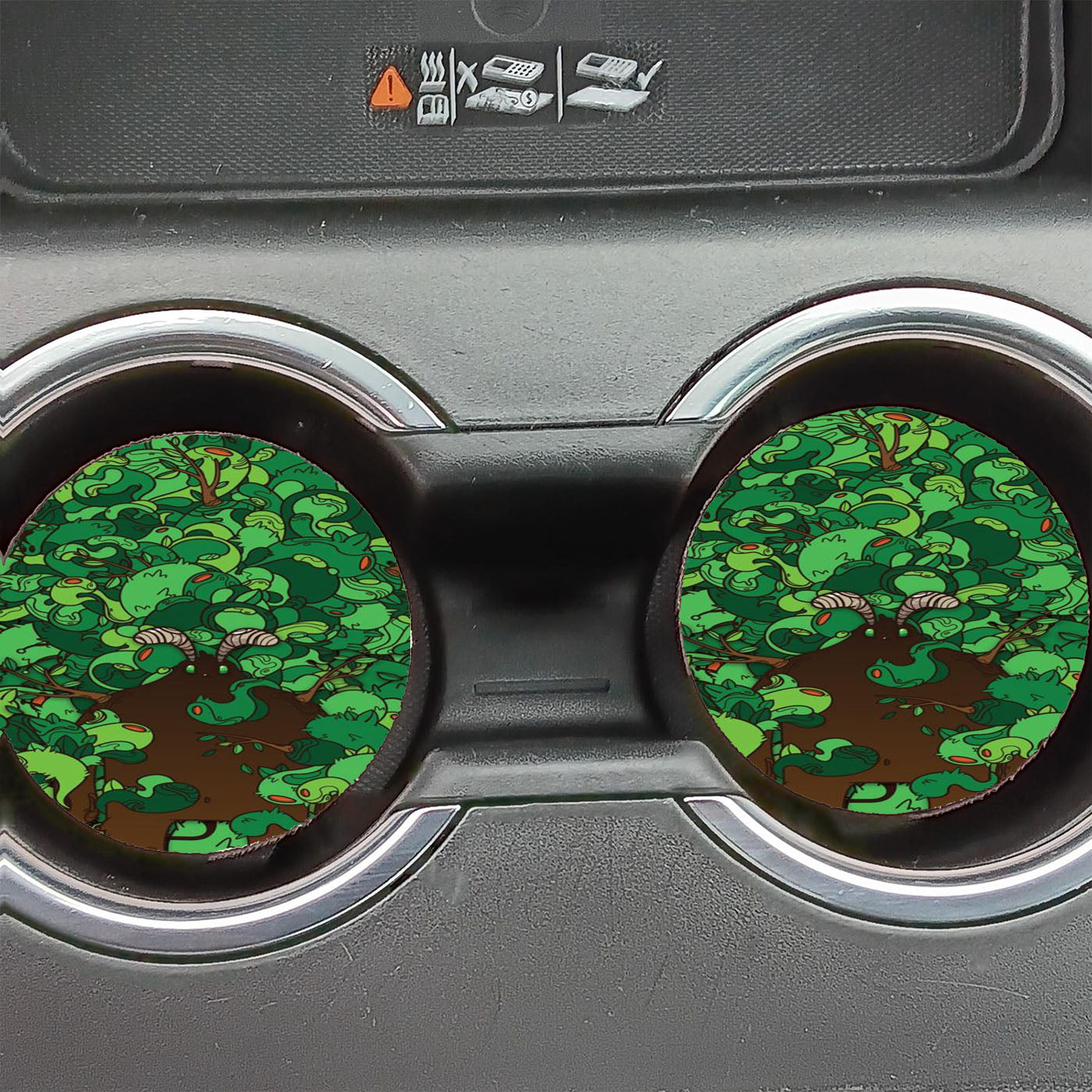 Hipster Artwork Demon  Car Coasters