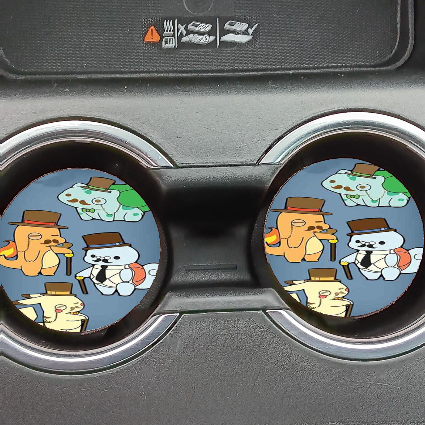 Hipster Pokemon Car Coasters