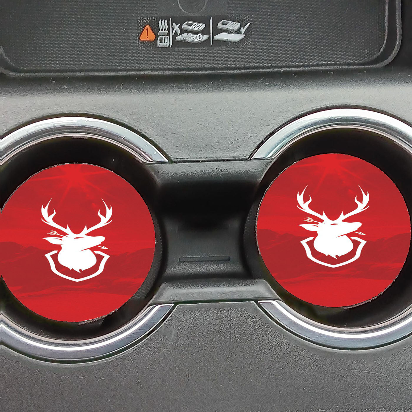 Hipster Red Only Disney Car Coasters