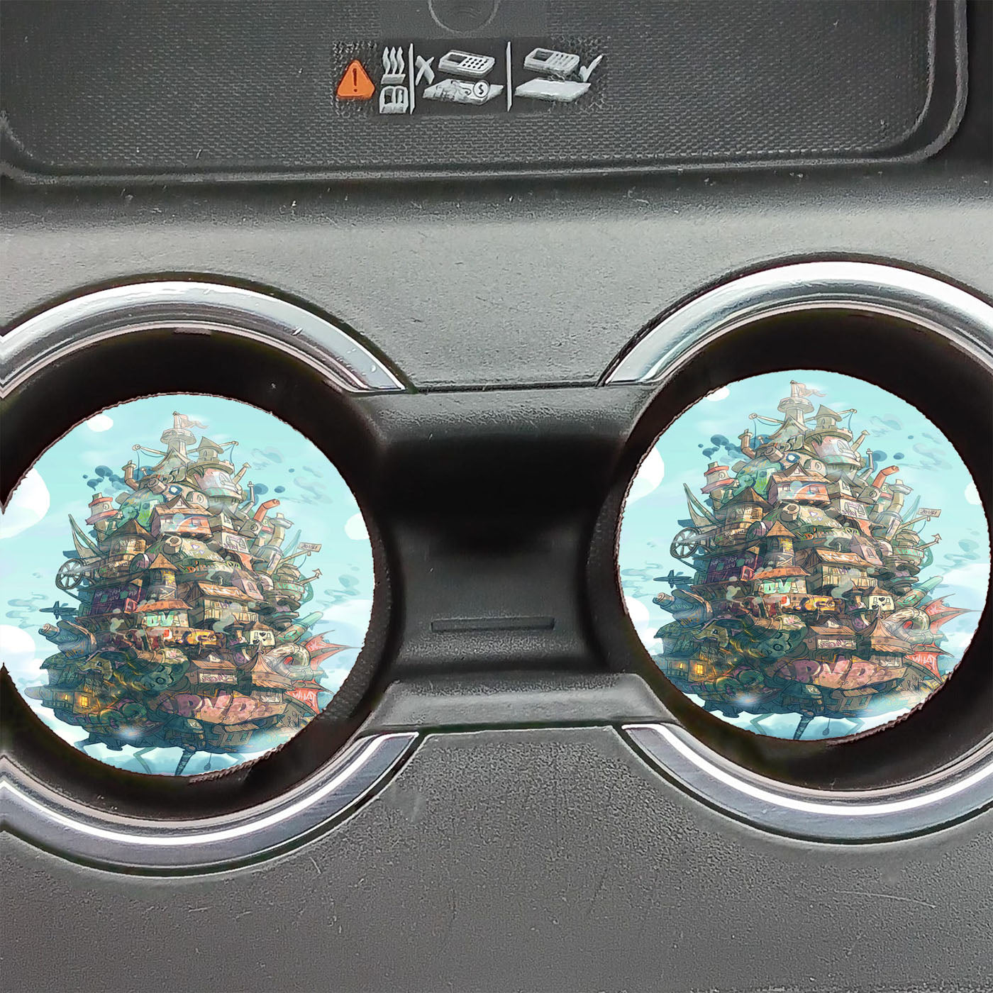 Howl'S Moving Castle Car Coasters