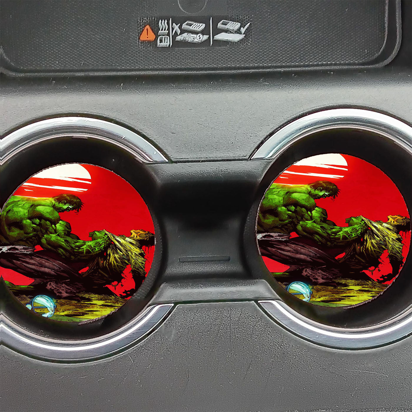 Hulk Rage Comic Car Coasters