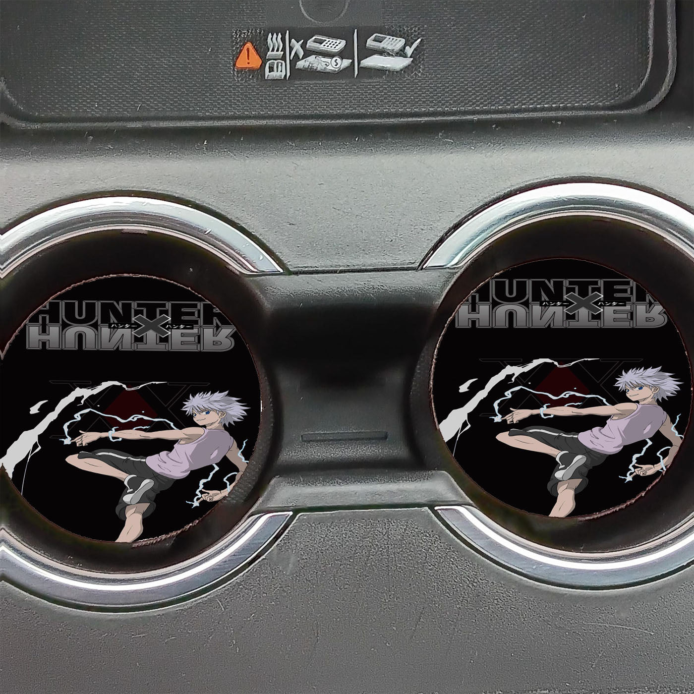 Hunter X Hunter Killua In Black Car Coasters