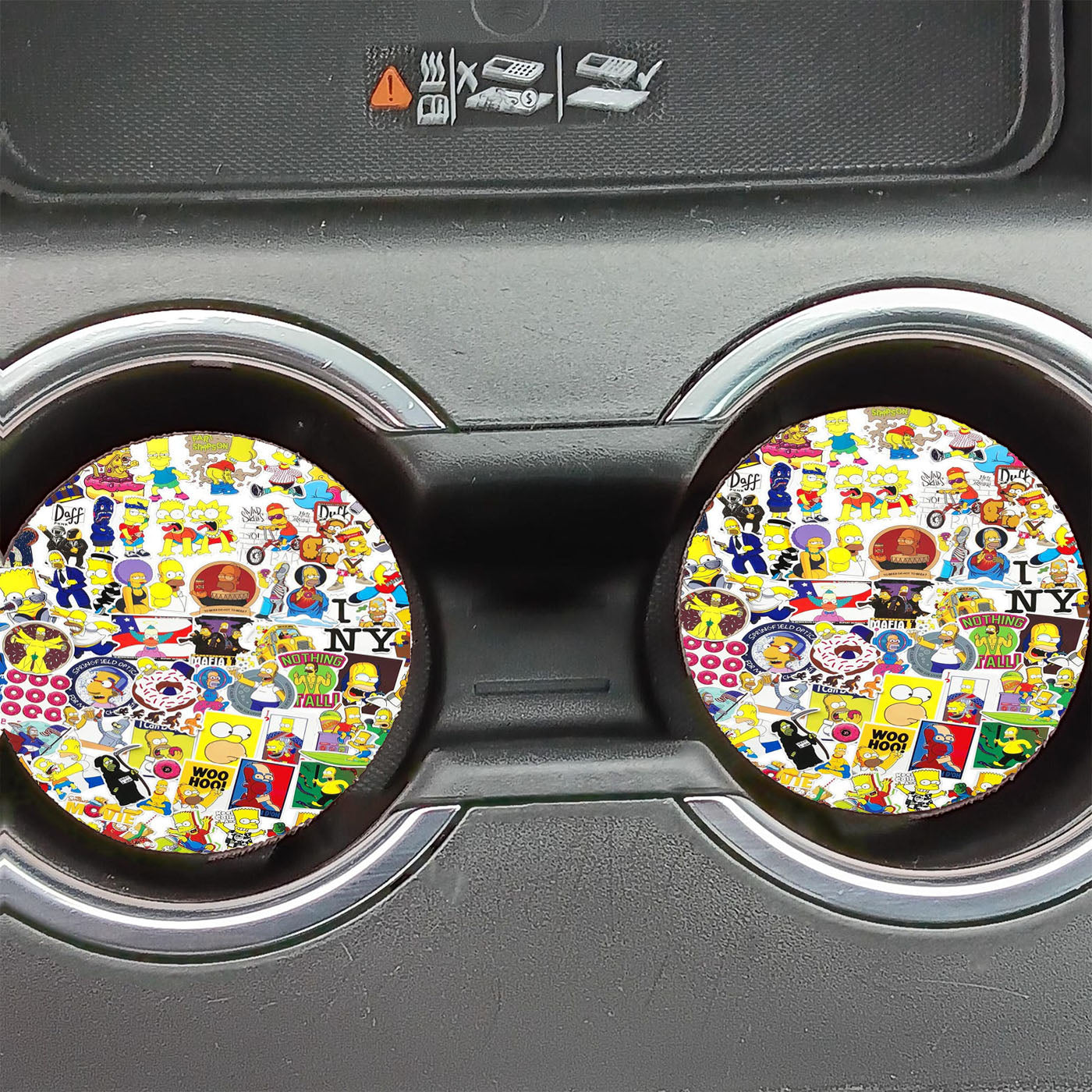 I Love The Simpsons Family Collage Car Coasters