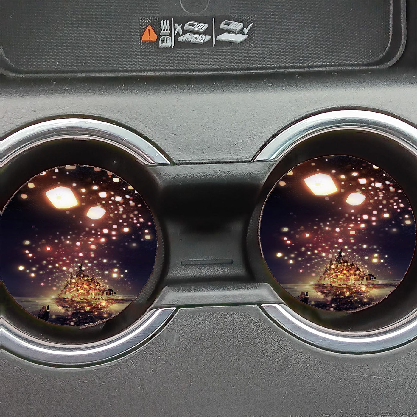I See The Light Tangled Lantern Car Coasters