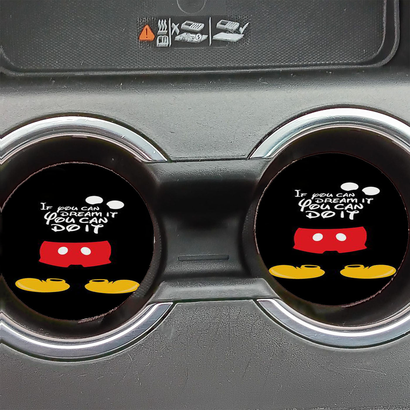 If You Can Dream It You Can Do It Mickey Mouse Car Coasters