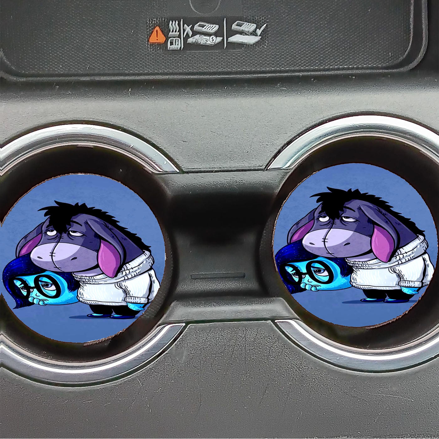 Igor Winnie Pooh X Triste Inside Out Car Coasters