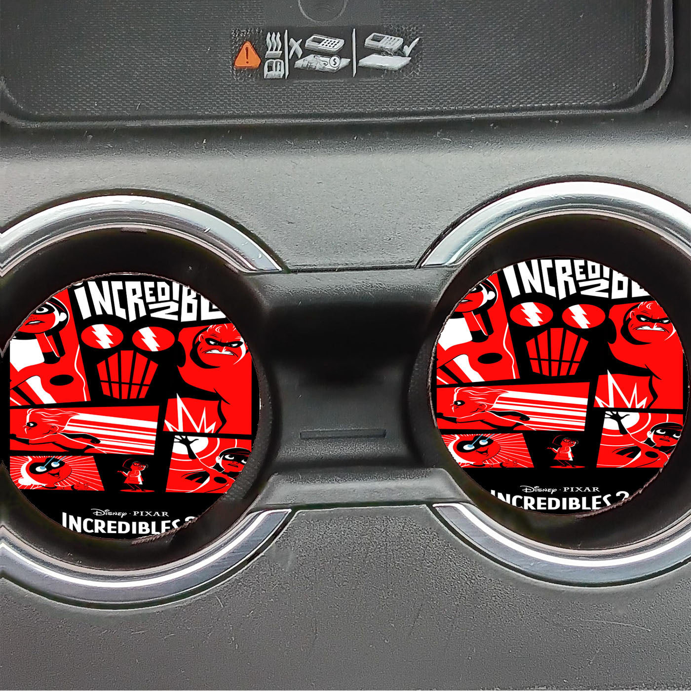 Incredibles 2 Poster Comic Stirp Car Coasters