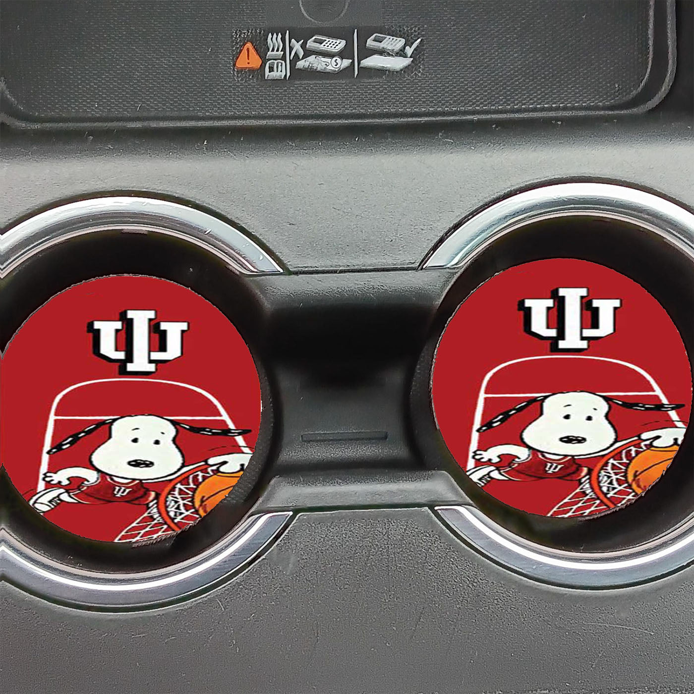 Indy Hoosiers Snoopy Dunk Car Coasters