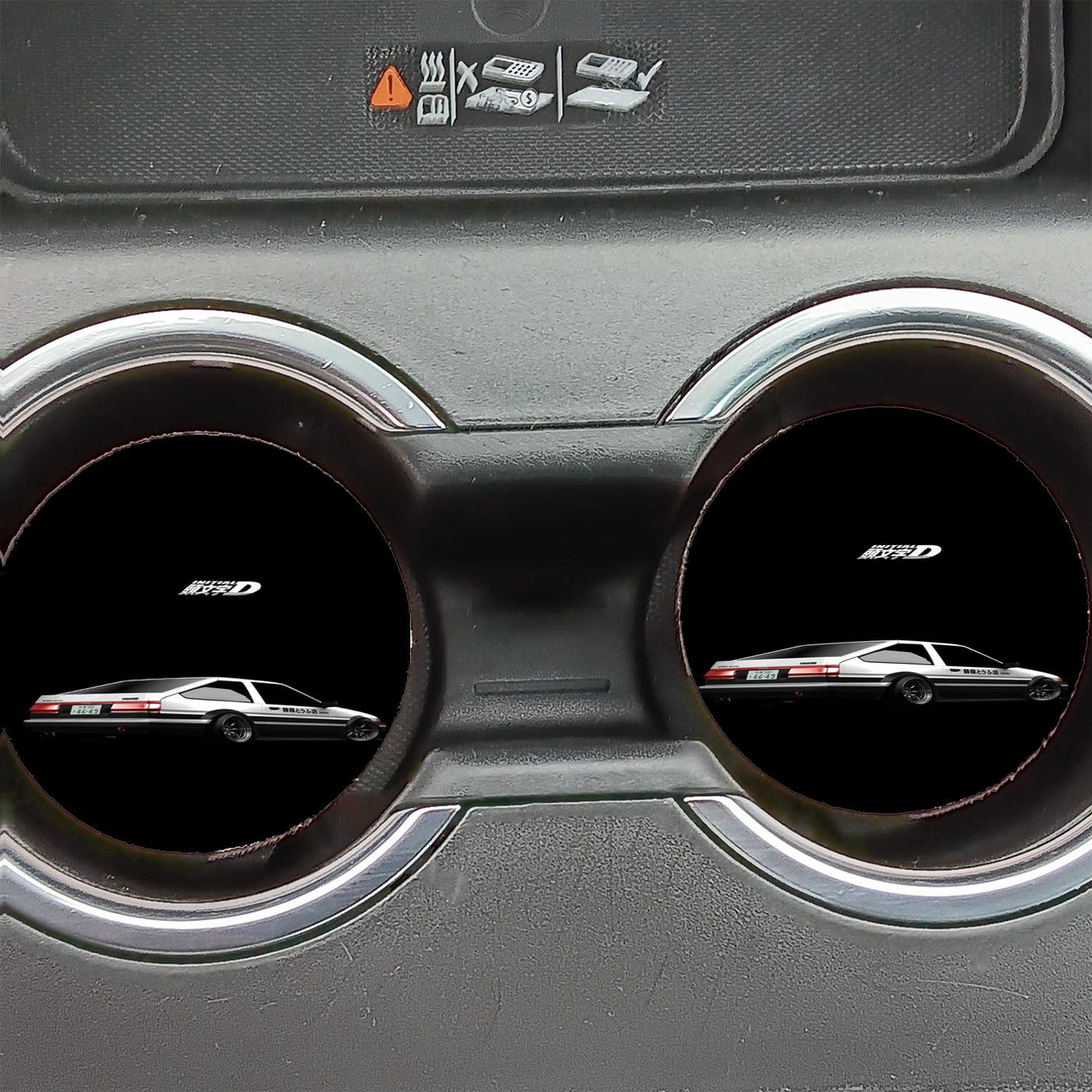Initial D Ae86 Dark Wallpaper Car Coasters