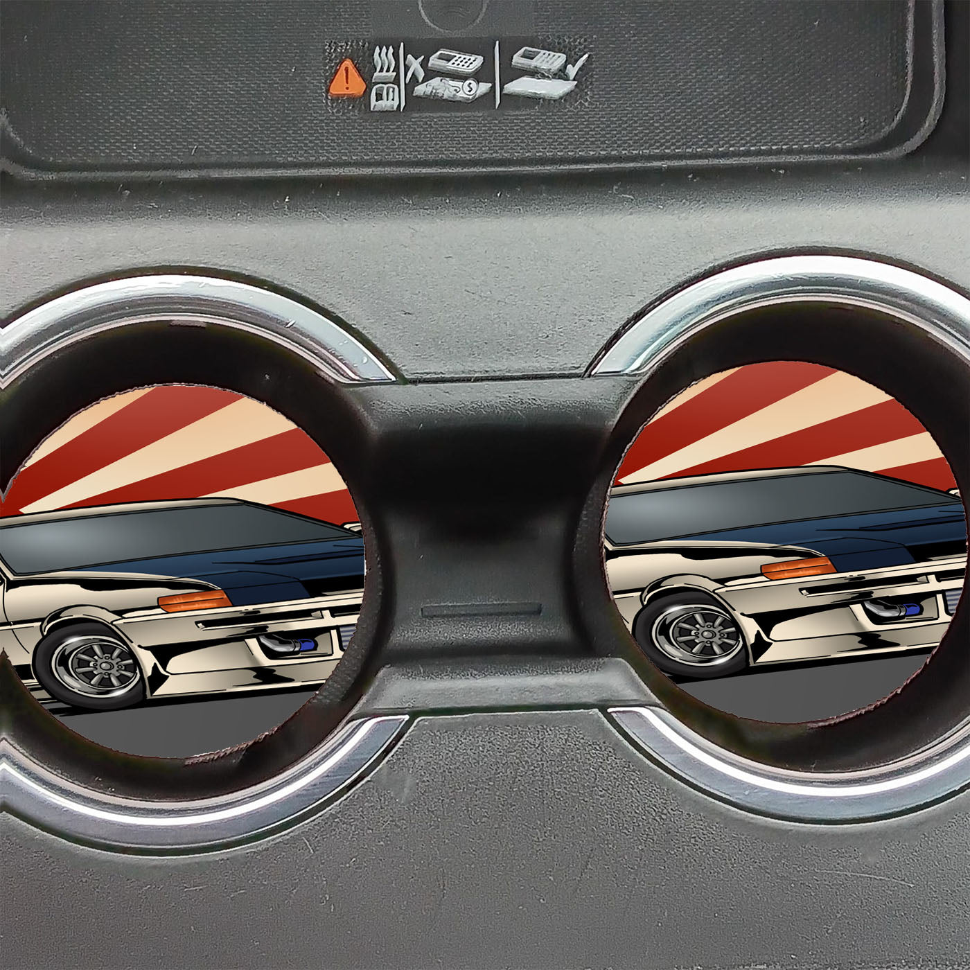Initial D Ae86 Sprinter Style Pop Art Car Coasters