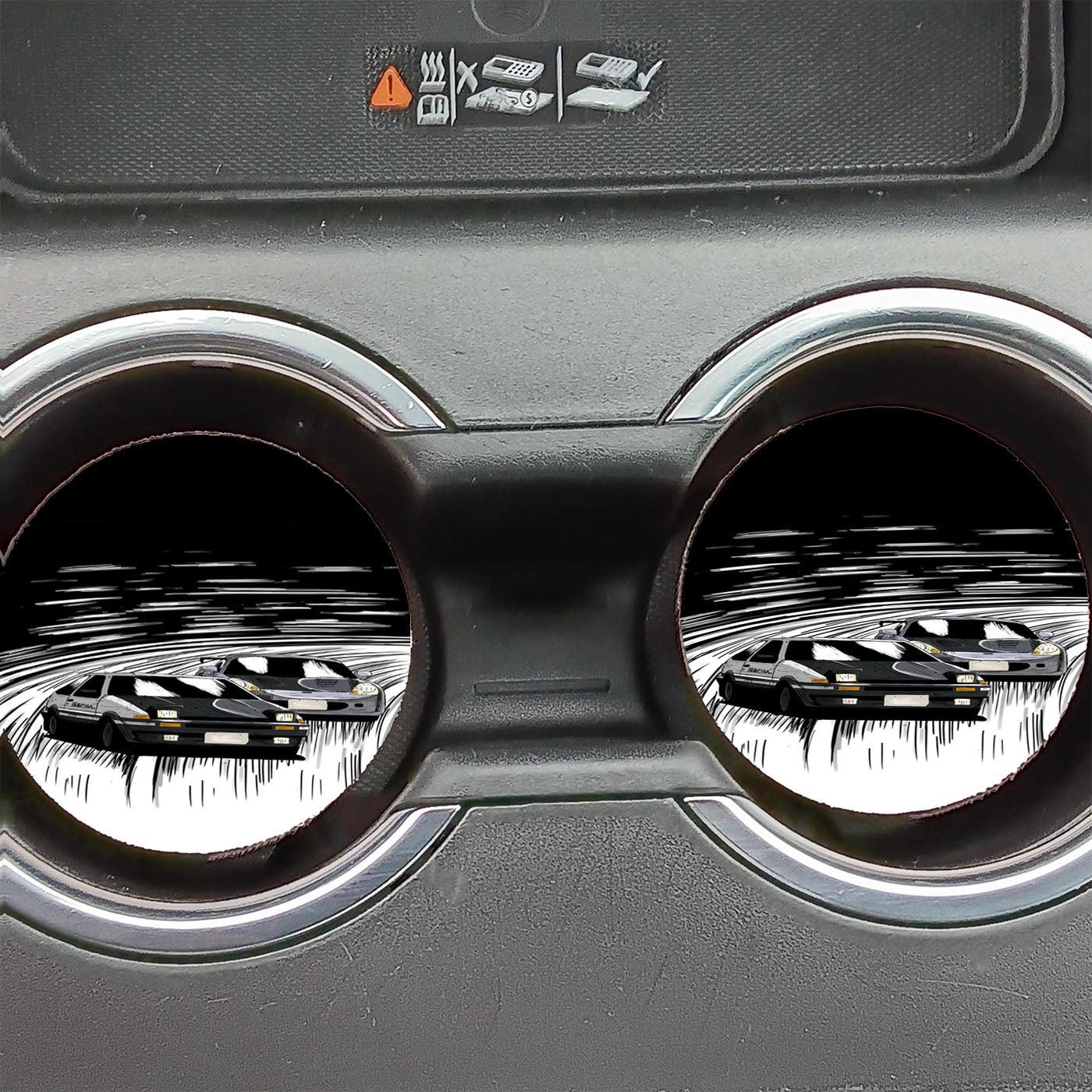Initial D Ae86 Vs Zzw30 Car Coasters