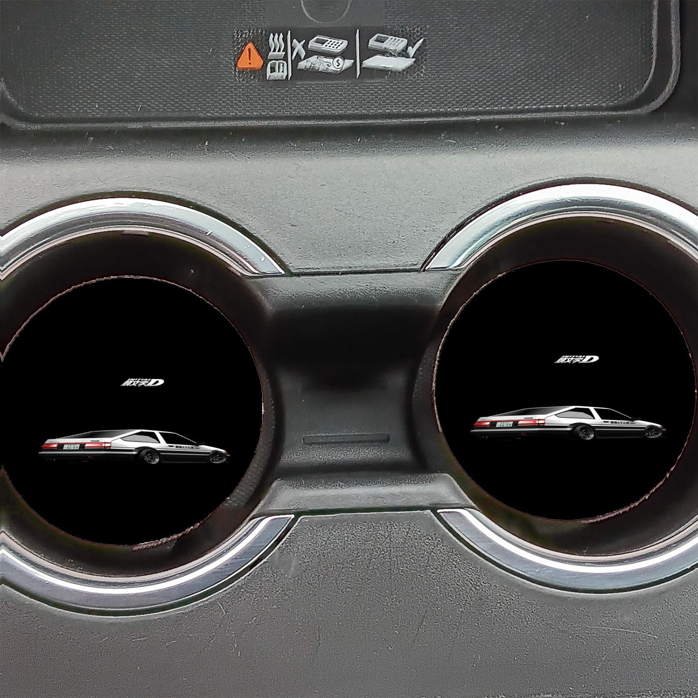 Initial D Black Wallpaper Car Coasters
