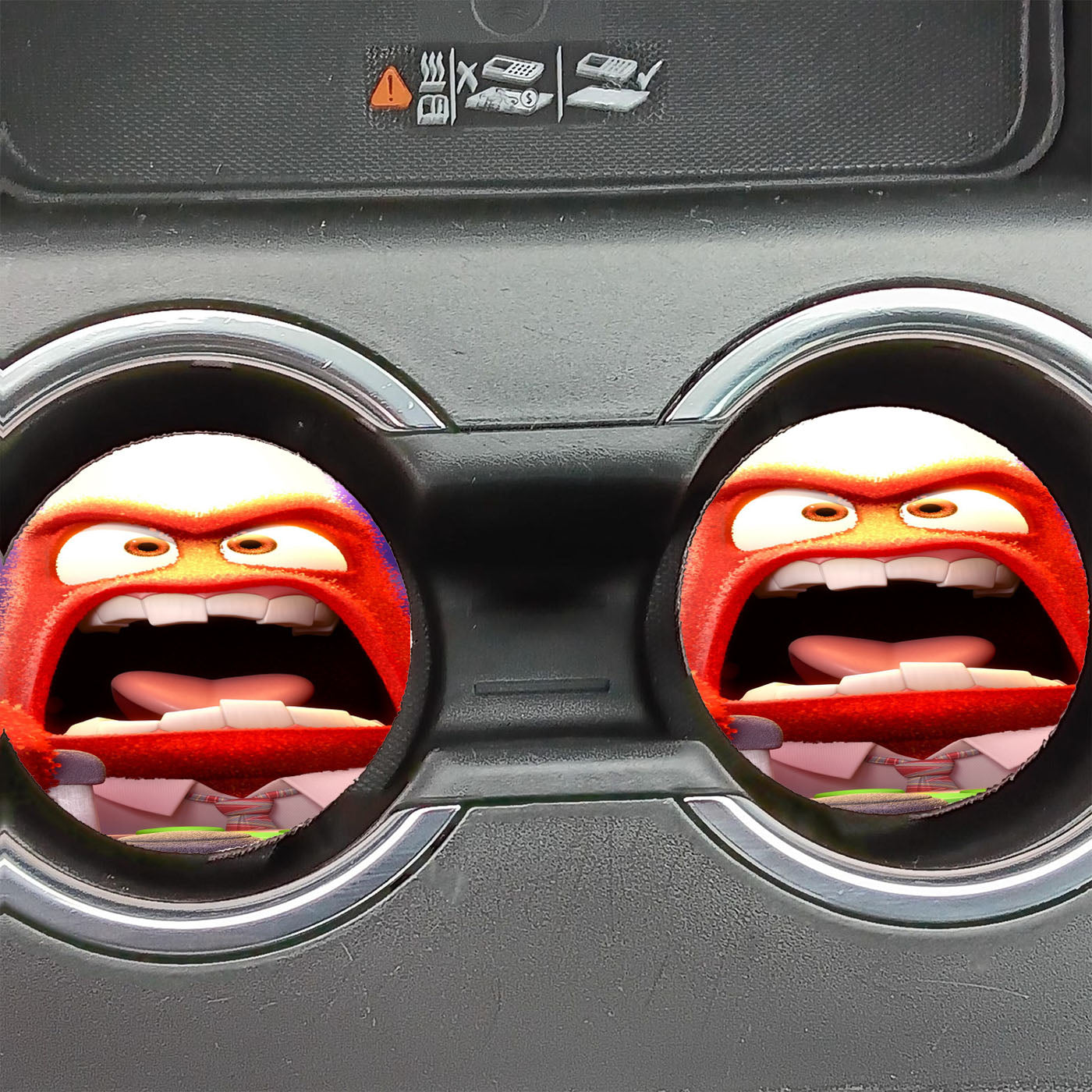 Inside Out Anger Car Coasters