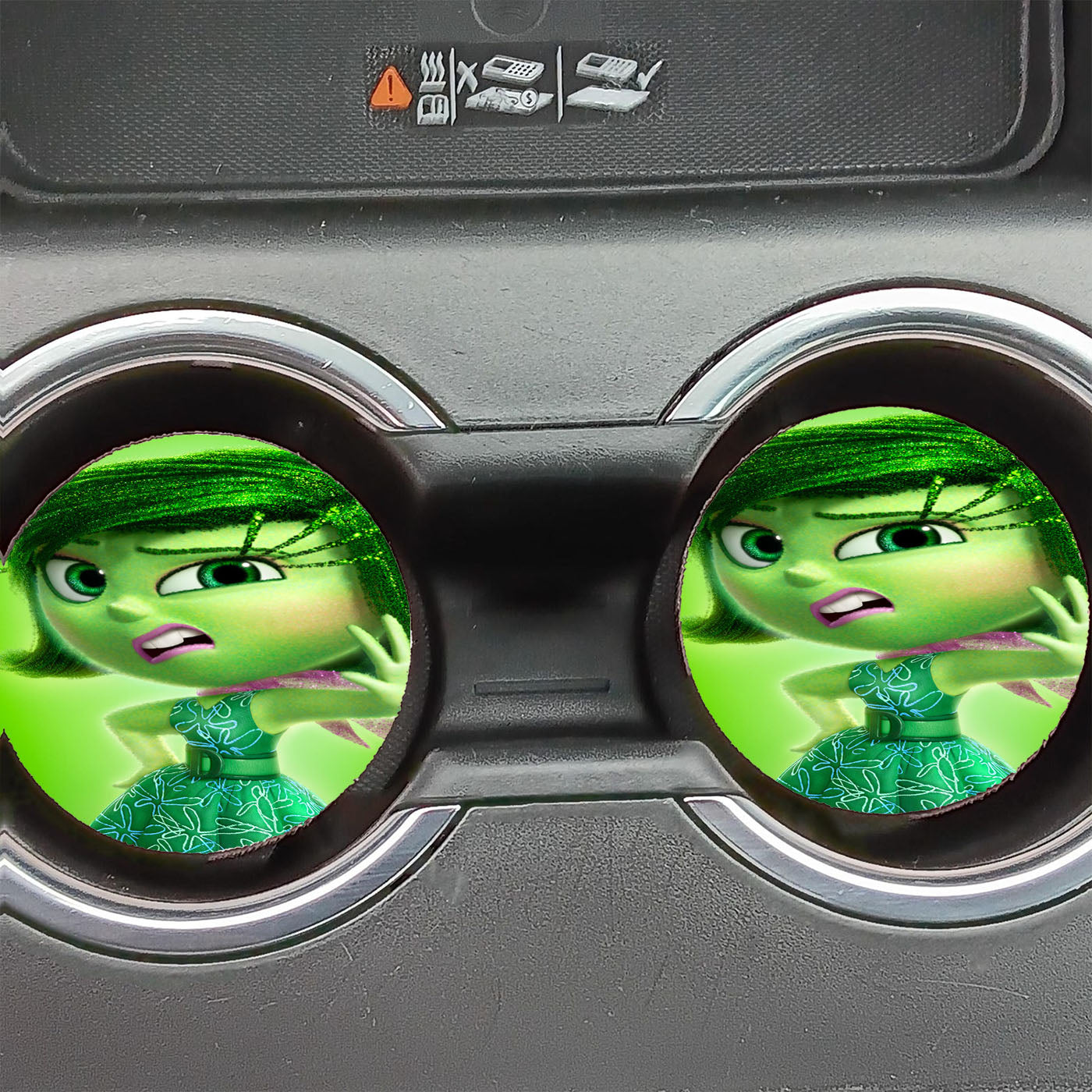 Inside Out Disgust Car Coasters